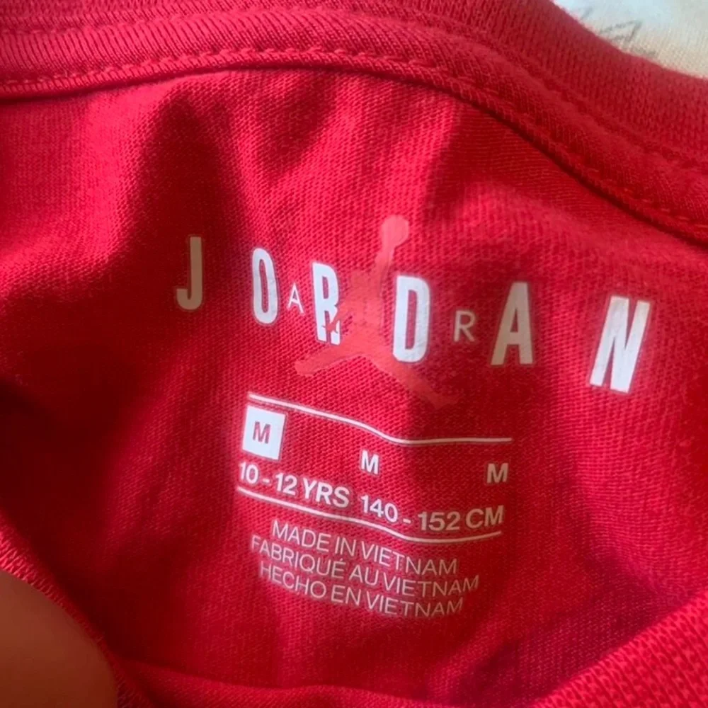 Jordan Red Short Sleeve Tee with Diagonal Jumpman Graphic